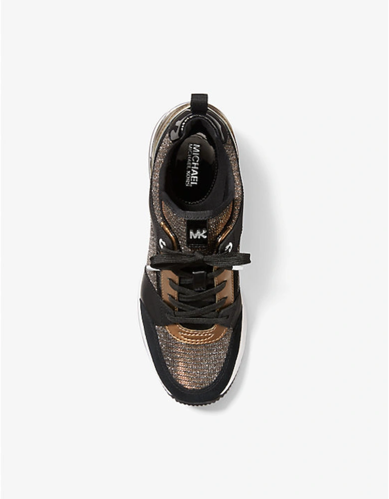 Georgie Chain-Mesh and Leather Trainer