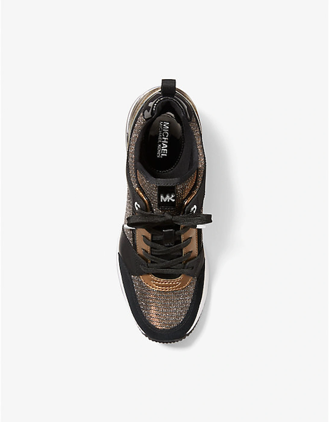 Georgie Chain-Mesh and Leather Trainer