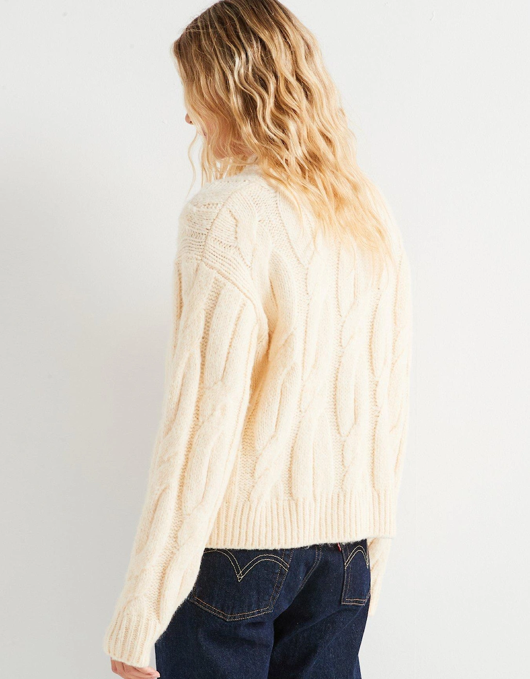 Isabel Cable Jumper - White Swan