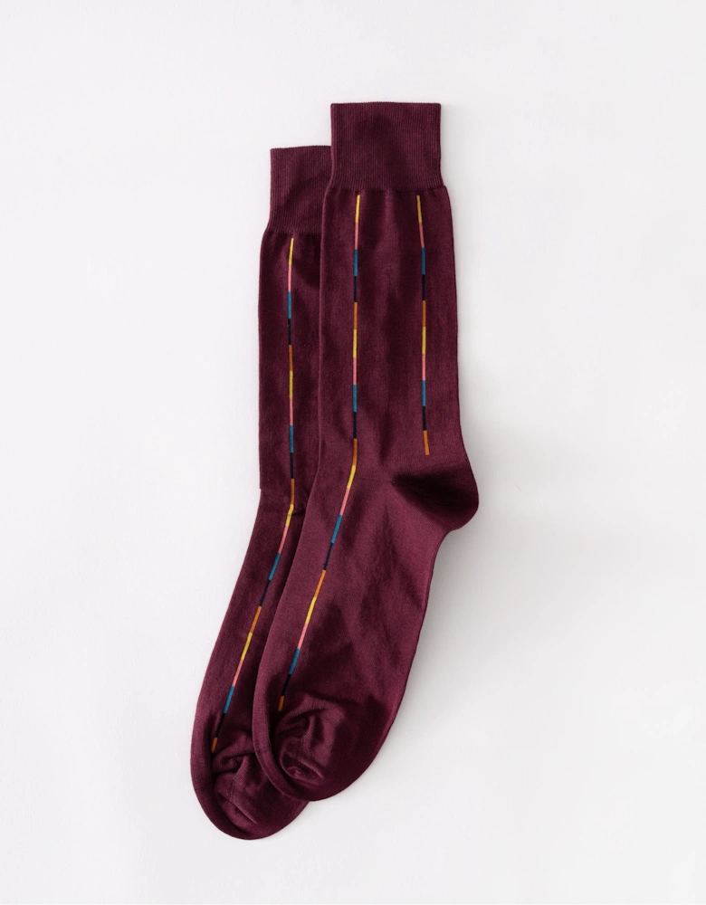 Mens Thin Artist Stripe Socks