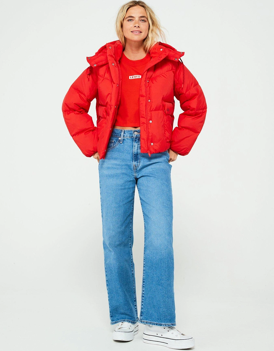 Western Bubble Jacket - Flame Scarlet