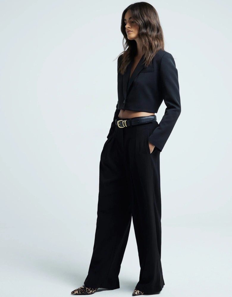 Wide Leg Trouser - Black