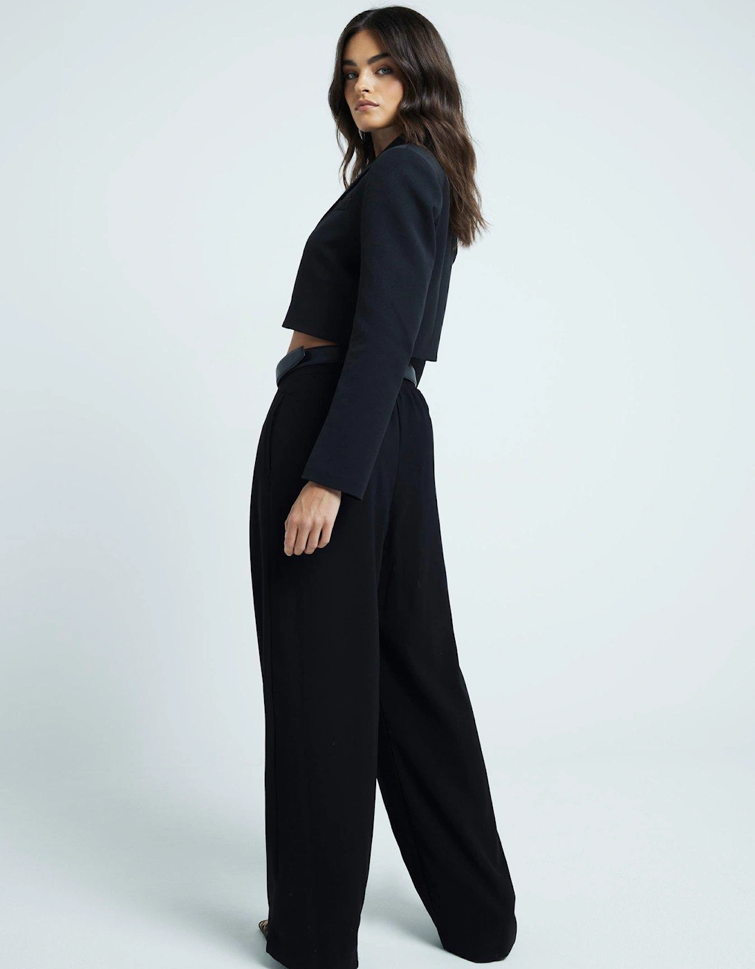 Wide Leg Trouser - Black