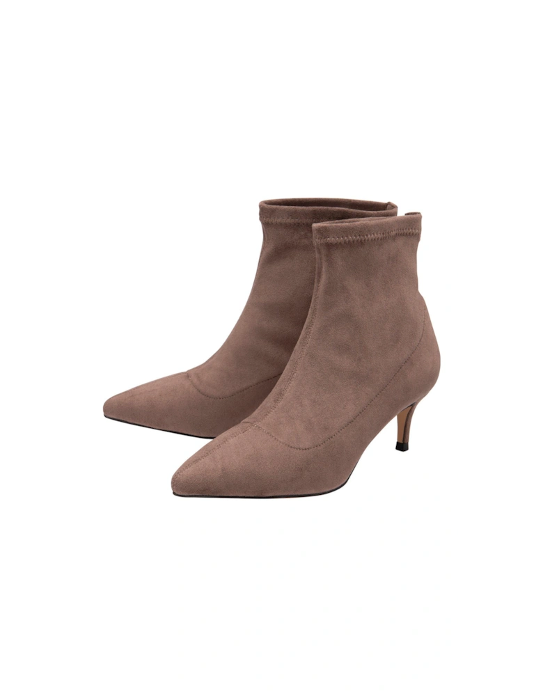 Madruga Suede Heeled Ankle Boot - Brown