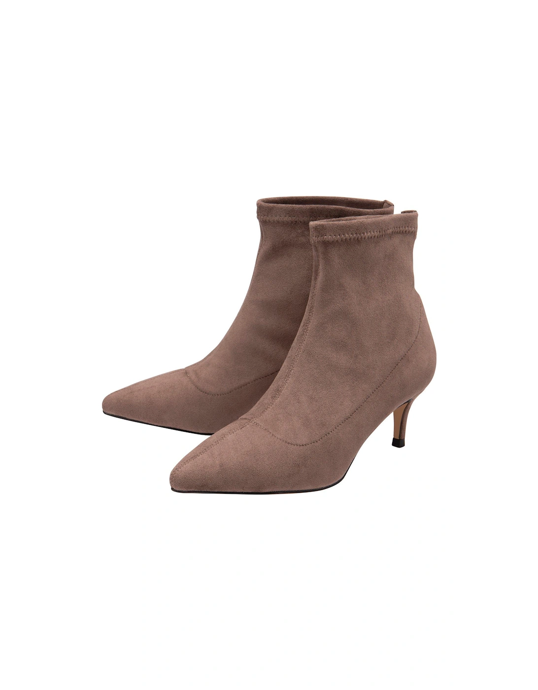 Madruga Suede Heeled Ankle Boot - Brown