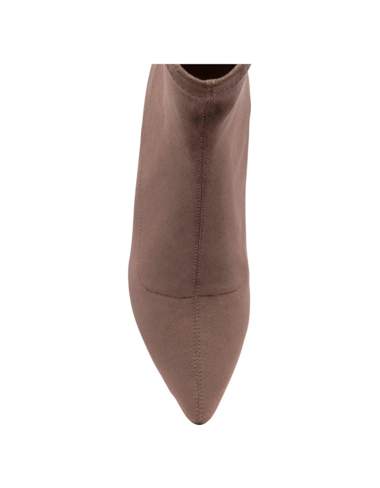 Madruga Suede Heeled Ankle Boot - Brown