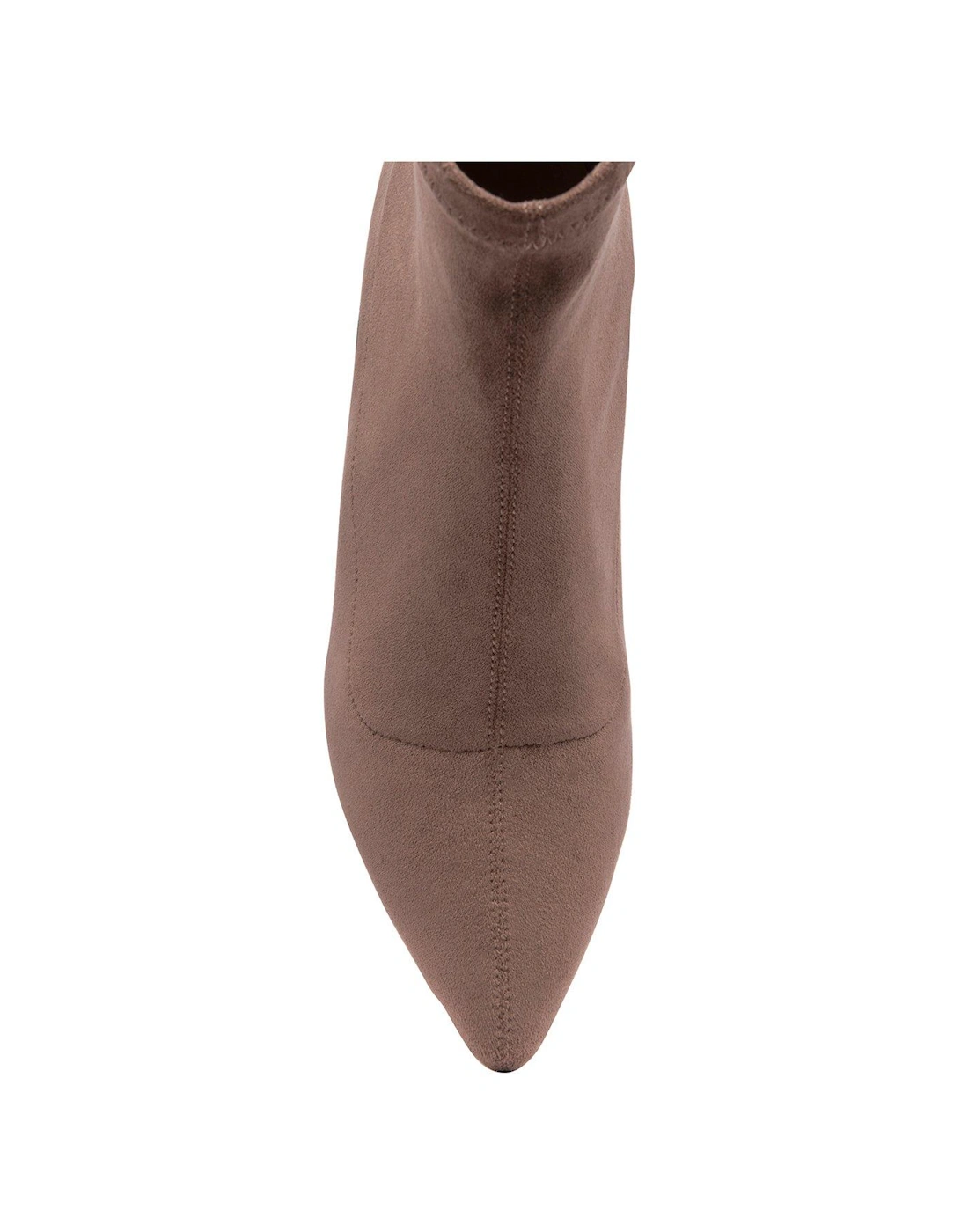 Madruga Suede Heeled Ankle Boot - Brown