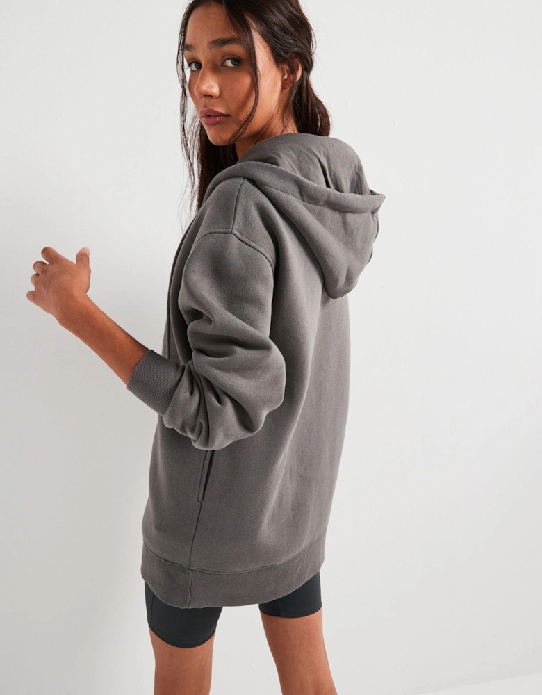 The Essential Zip Through Hoodie - Charcoal