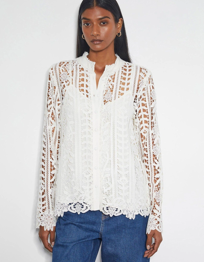 Lottie Lace Top - Cream