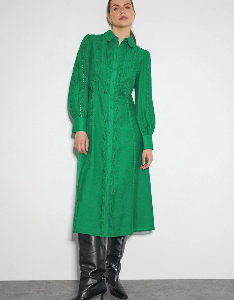 Laila Shirt Dress - Green