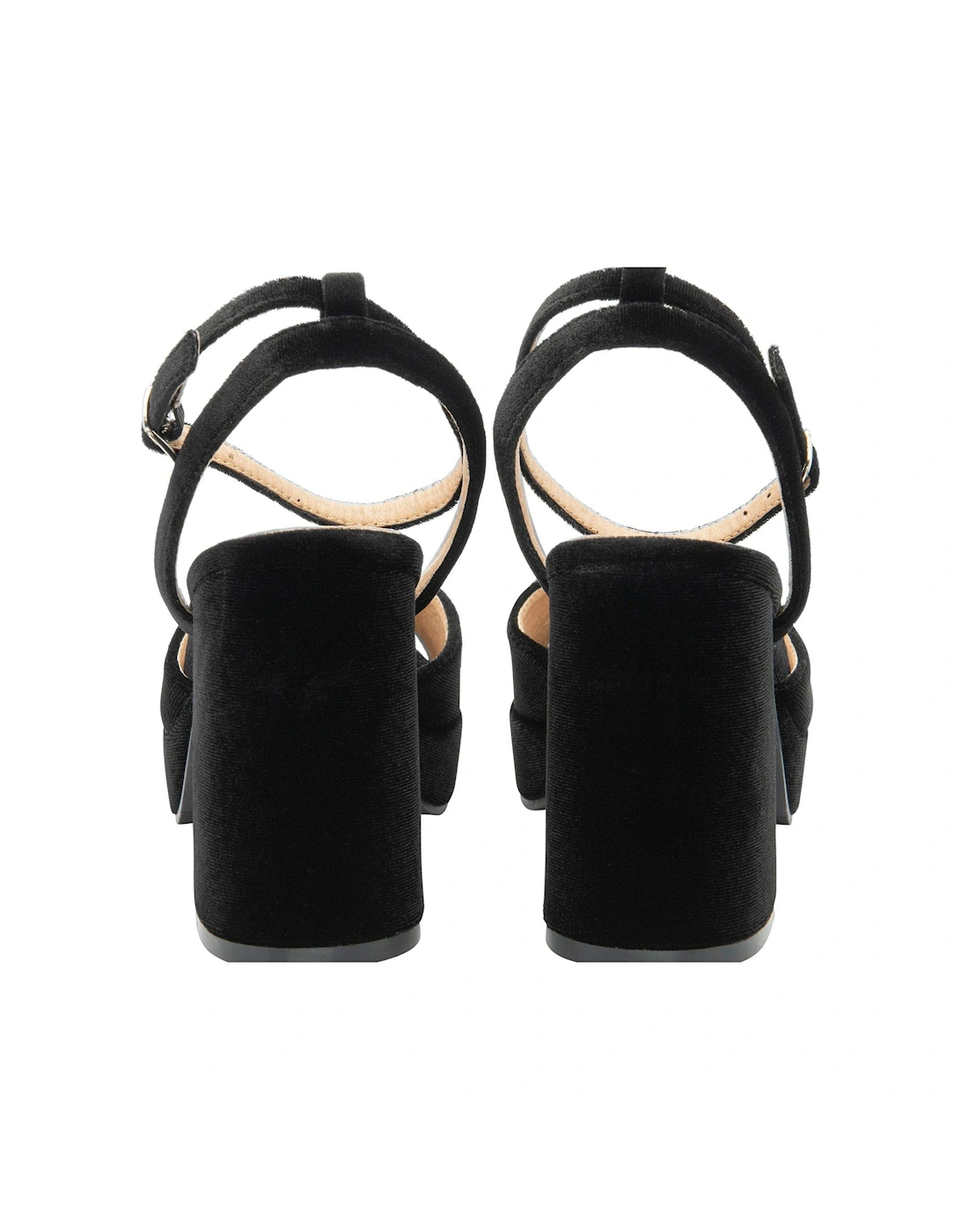 Surina Velvet Platform Heels - Black