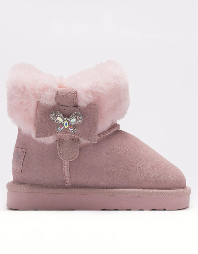 Lily Embellished Ankle Boot - Pink