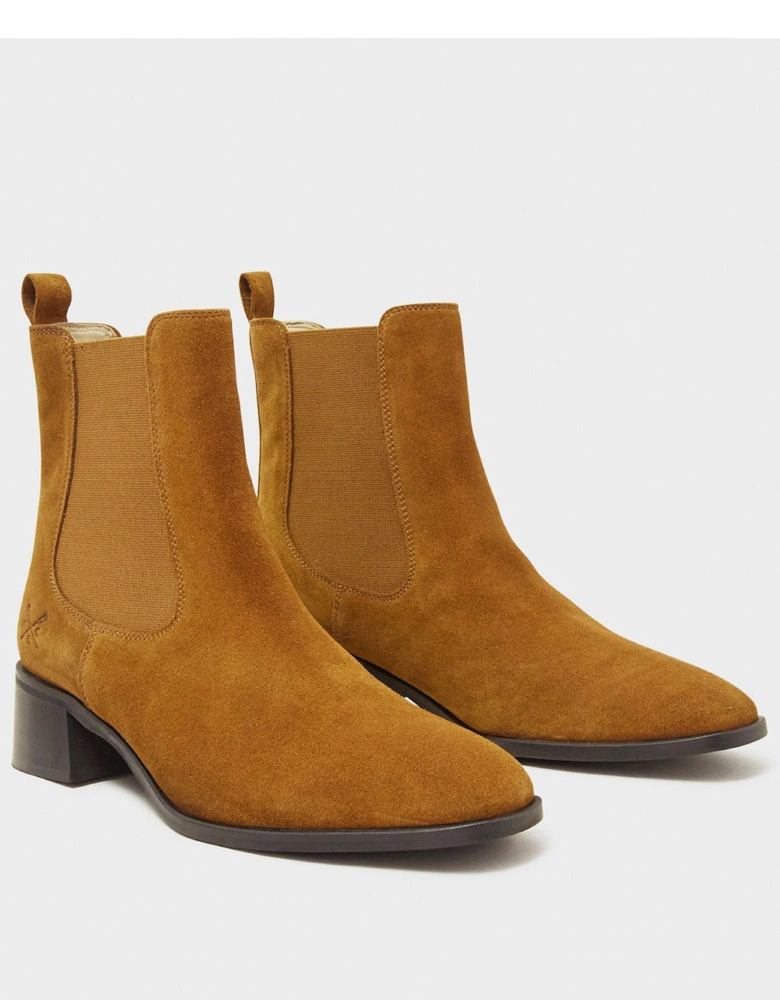 Low Heel Chelsea Boot - Brown