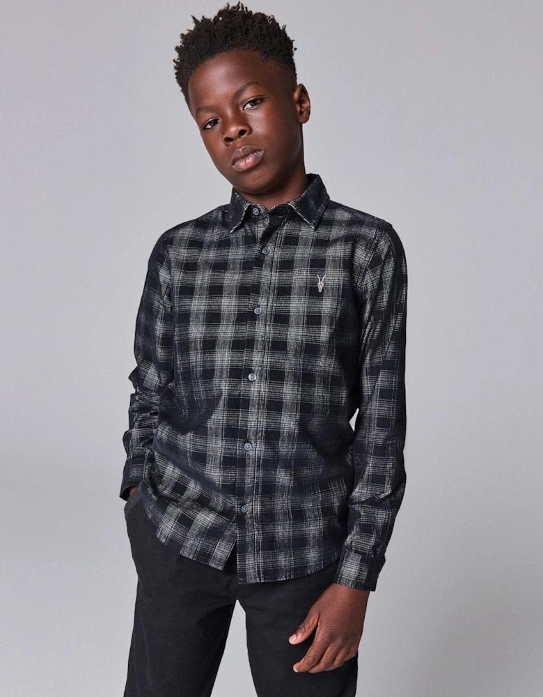 All Saints Boys Eastburn Shirt - Black/White