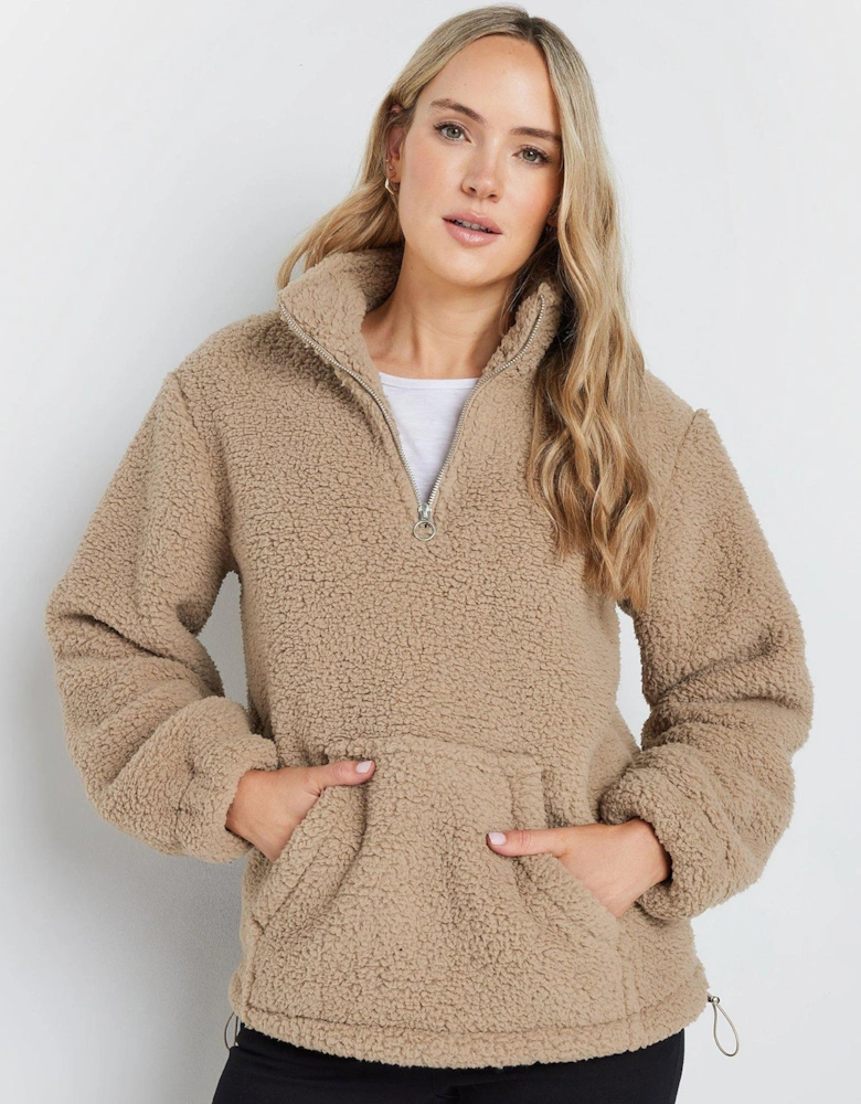 Half Zip Fleece - Beige