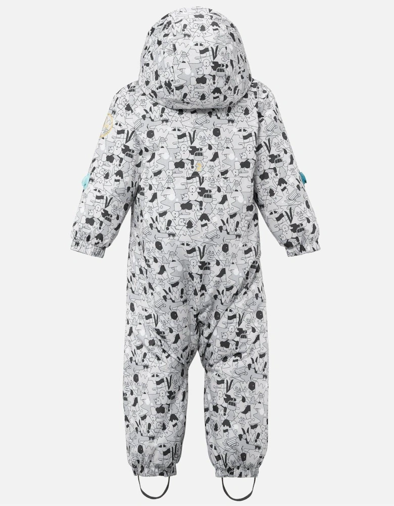 Kids Warm 500 Warm Lugiklip Baby Ski Suit - Grey 