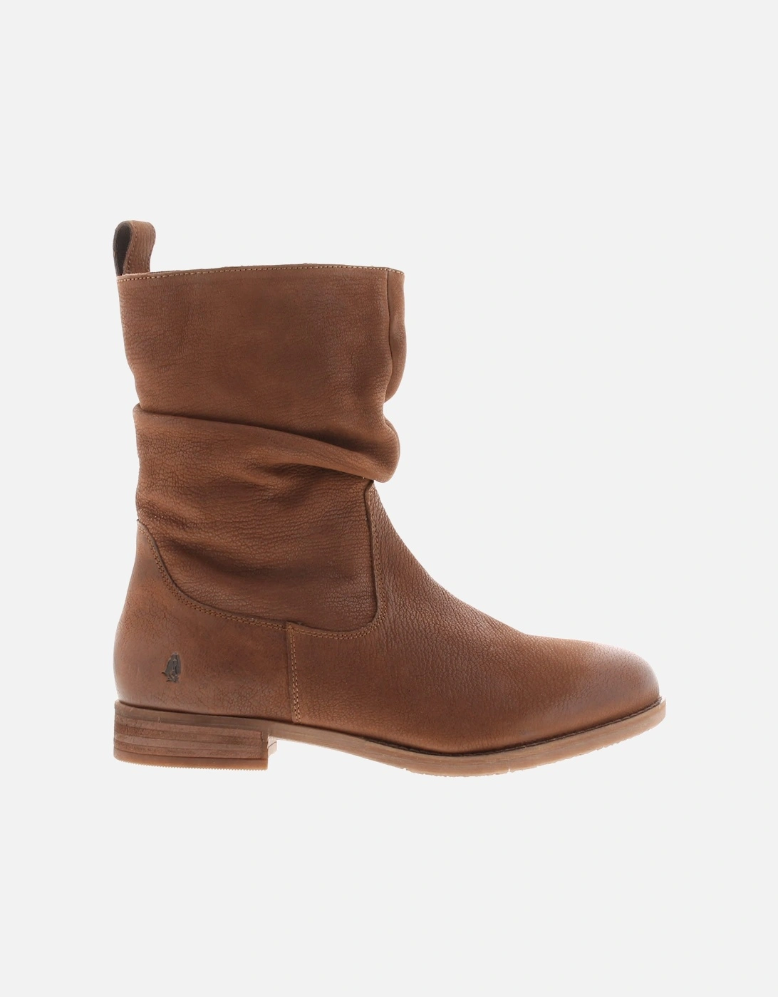 Womens Boots Biker Emilia Leather Zip tan UK Size