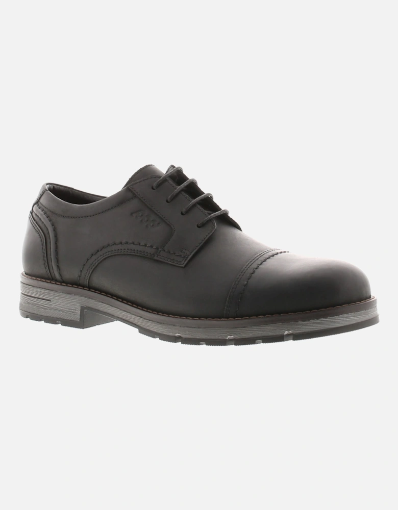 Mens Smart Shoes Jet Leather black UK Size