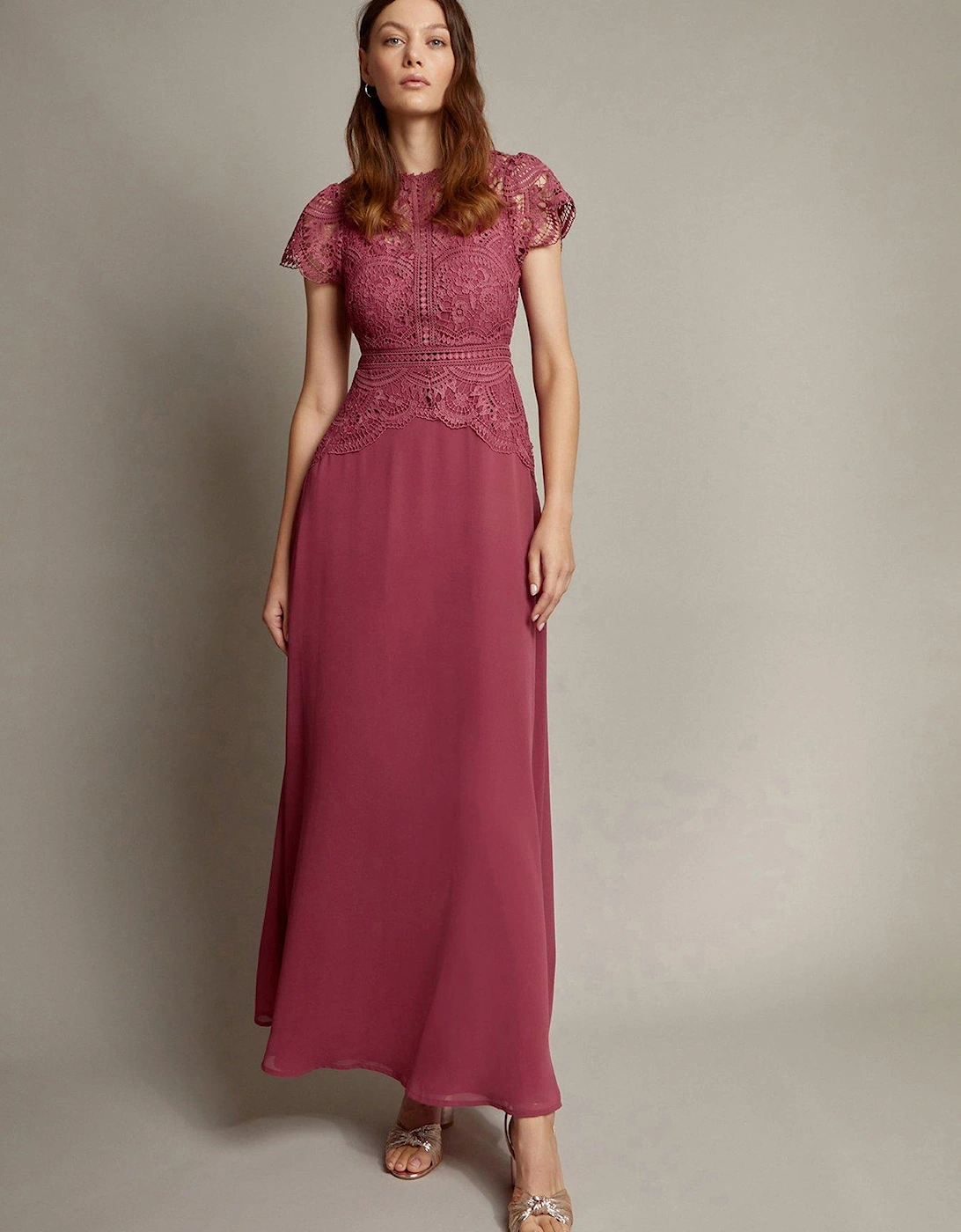 Monica Maxi Dress Magenta - Pink, 2 of 1