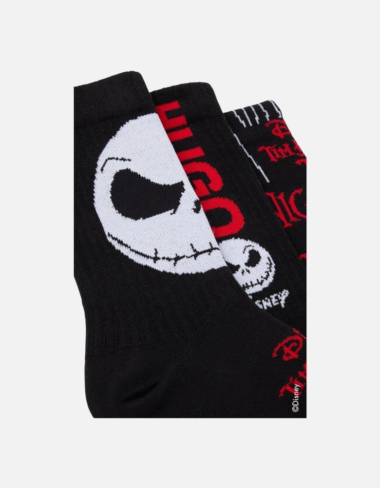 3-Pack "The Nightmare Before Christmas" Sports Socks, Black