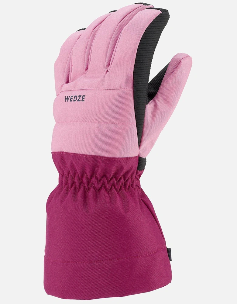 Kids' 500 Warm And Waterproof Ski Gloves 500 - Pink