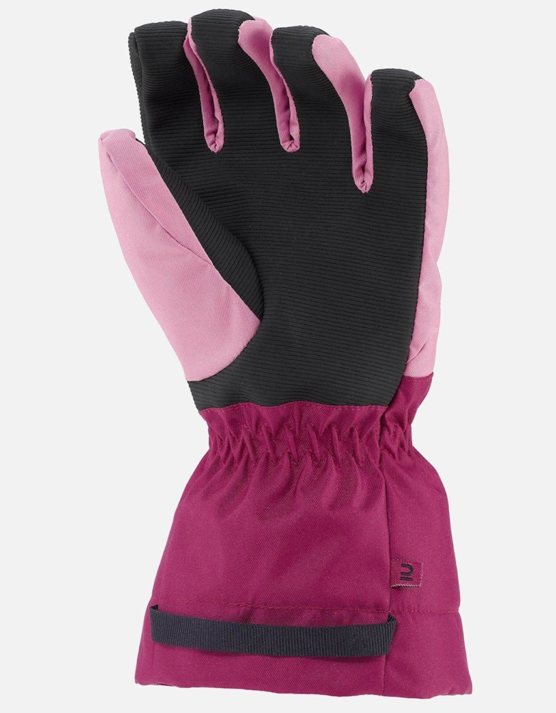 Kids' 500 Warm And Waterproof Ski Gloves 500 - Pink