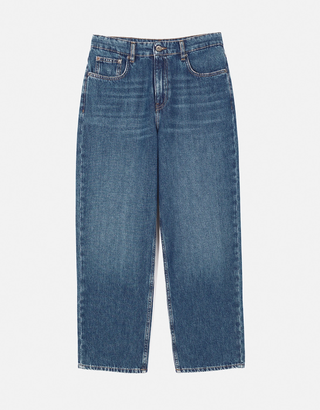 Delmont Cropped Tapered Jean | Blue