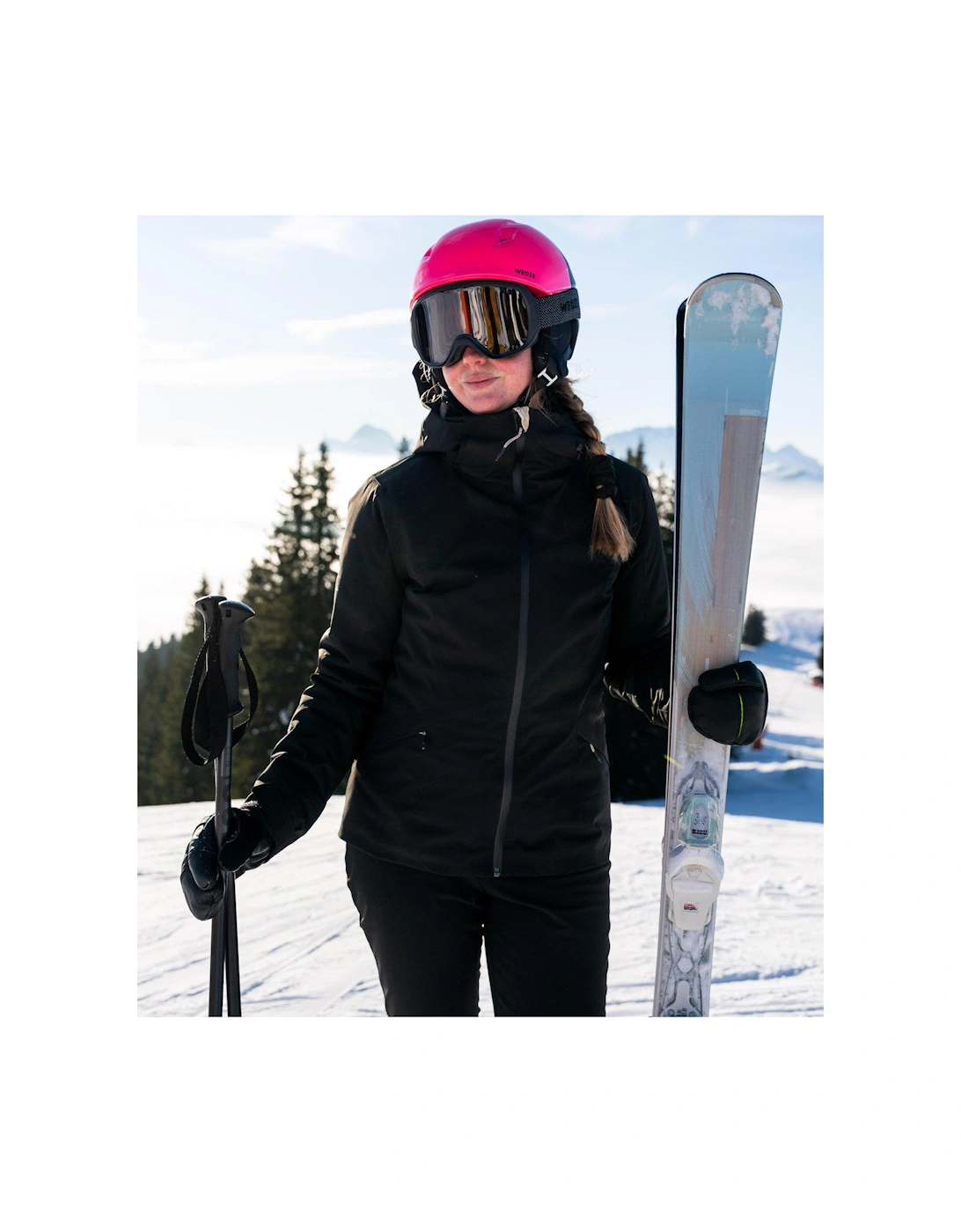 Women's 500 Warm Ski Jacket 500 - Black