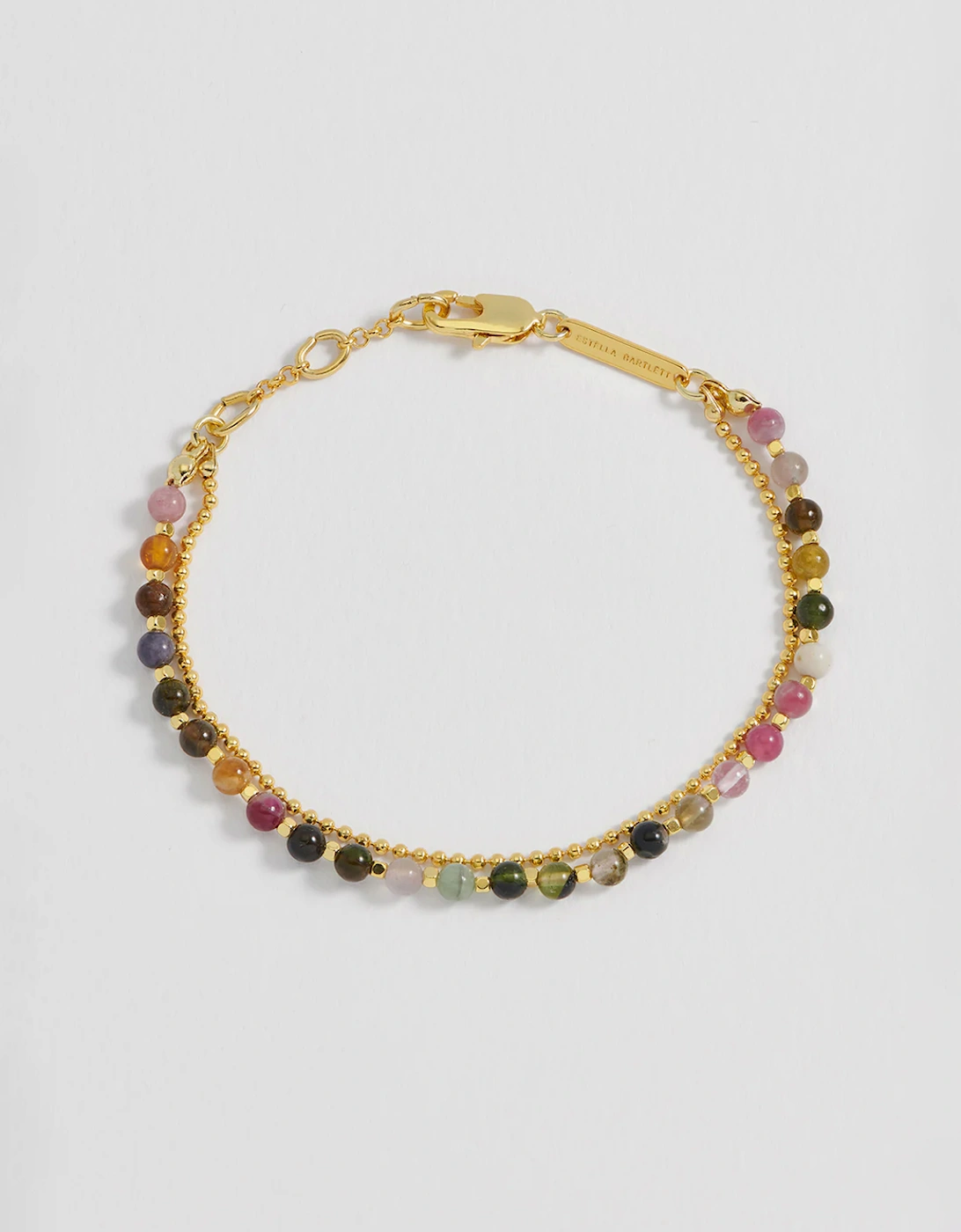 Tourmaline Eye Beaded Duo Bracelet Gold Plated, 5 of 4