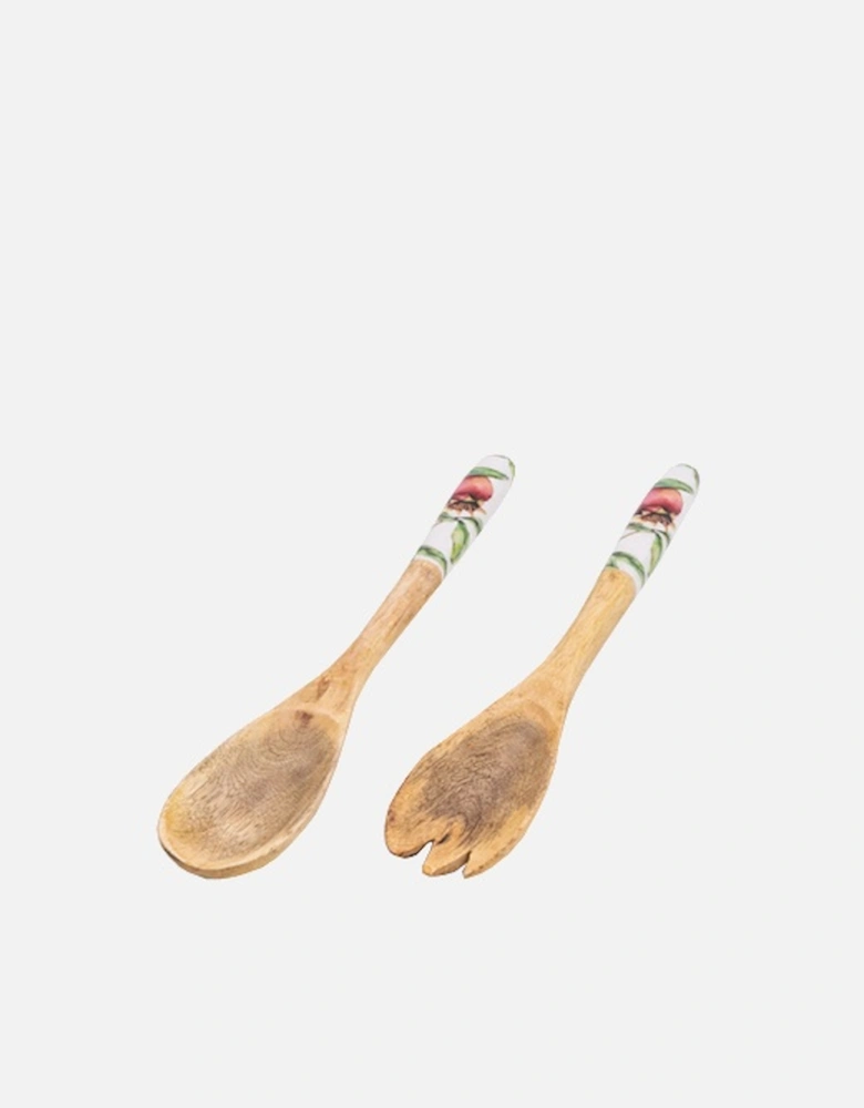 Pomegranate Set of 2 Wooden Fork and Spoon