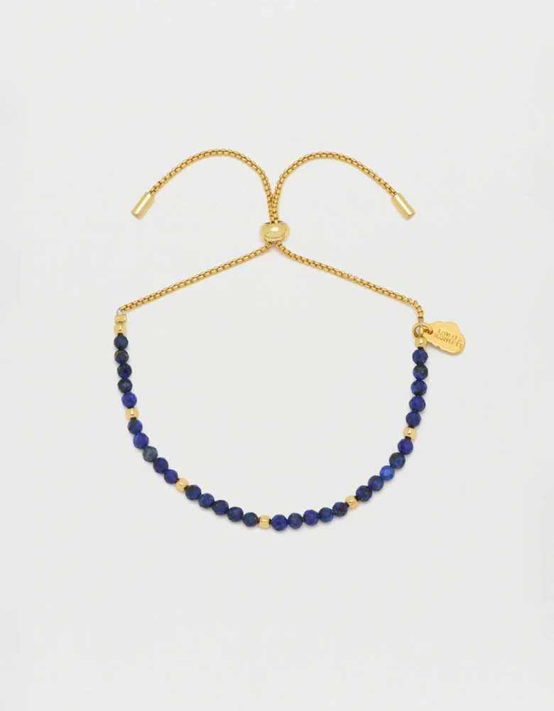 Faceted Lapis Amelia Bracelet Gold