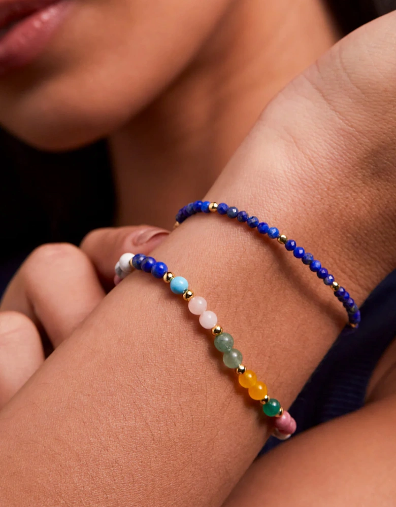 Faceted Lapis Amelia Bracelet Gold