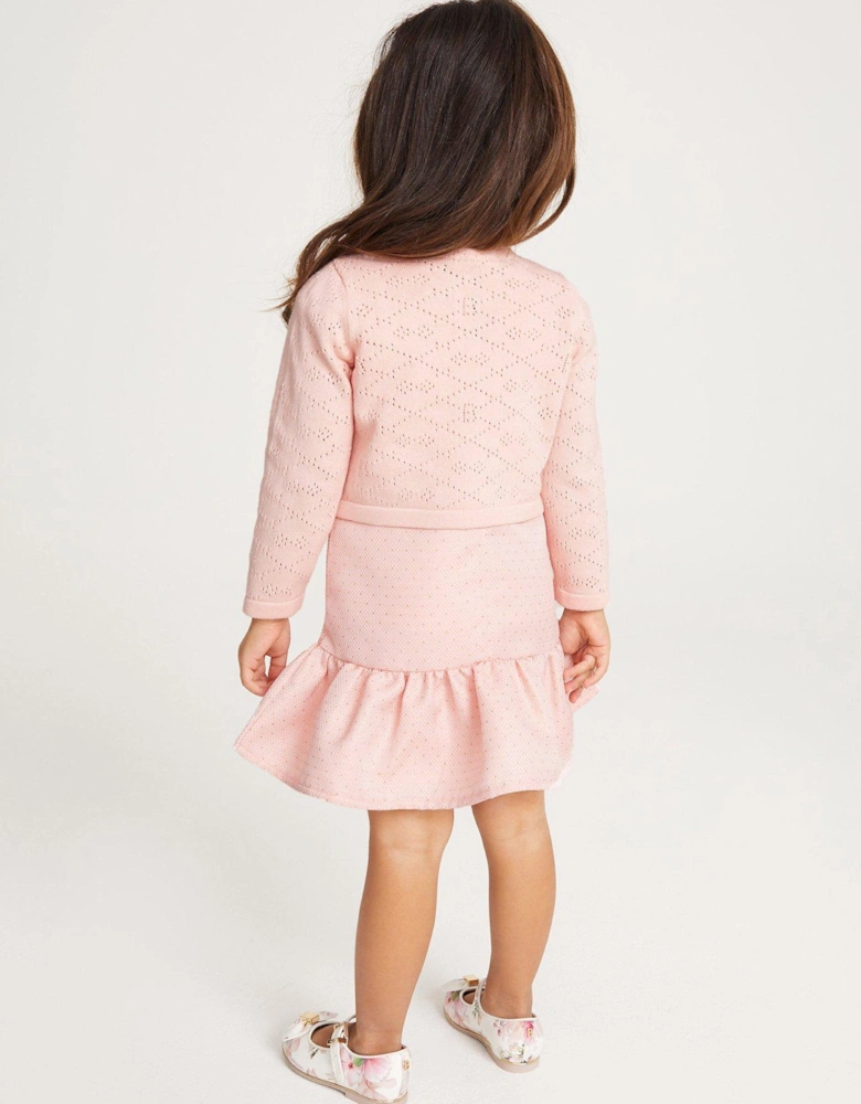 Baby and Toddler Girls Knitted Pink Cardigan