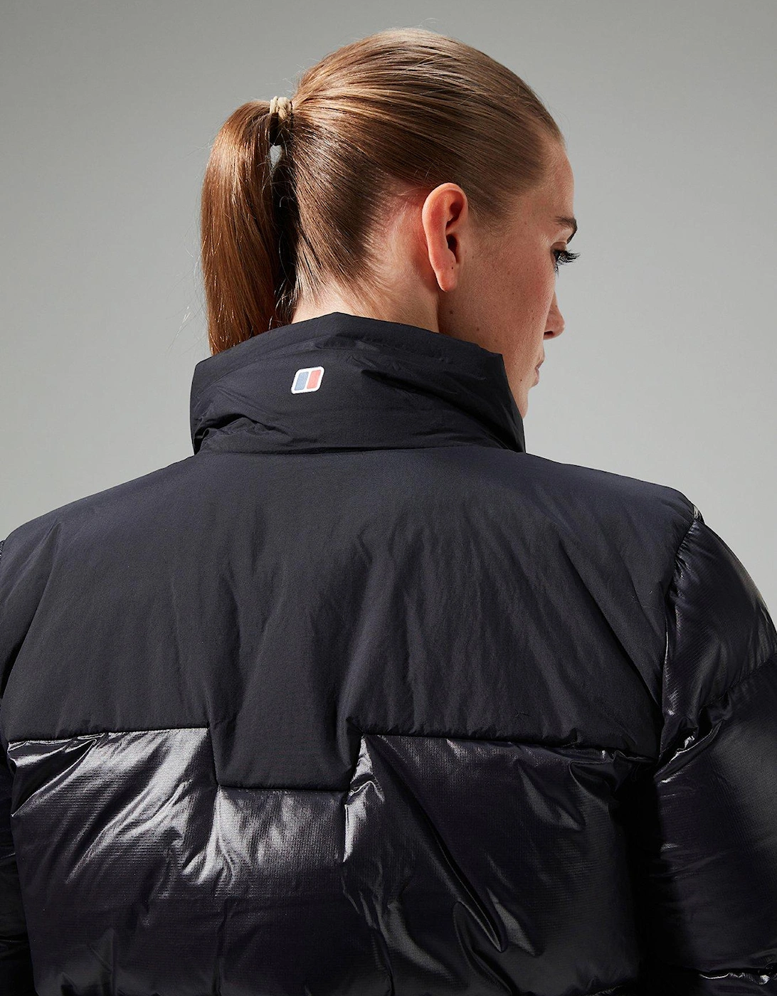 Womens Arkos Reflect Crop Down Jacket - Black