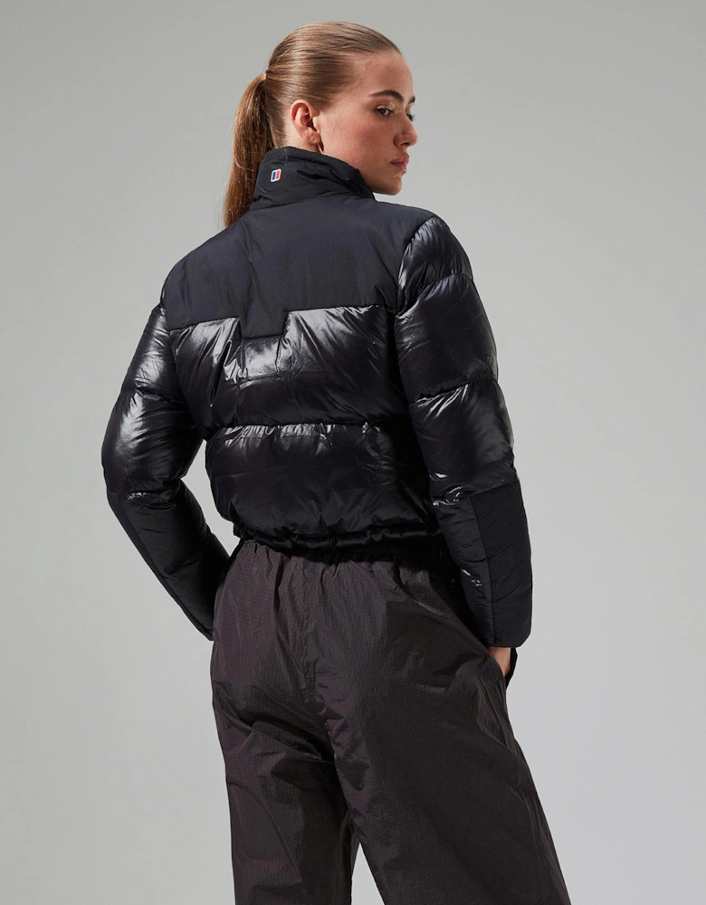 Womens Arkos Reflect Crop Down Jacket - Black