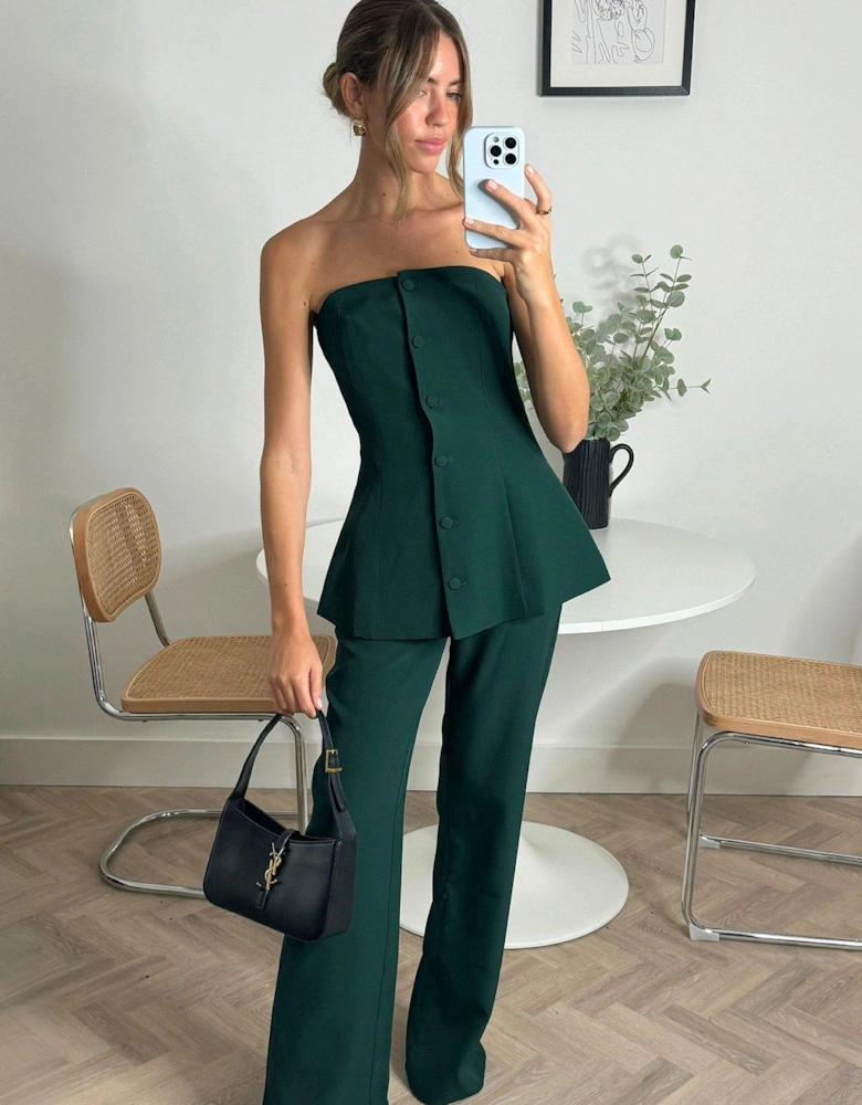 Strapless Waistcoat - Forest - Green