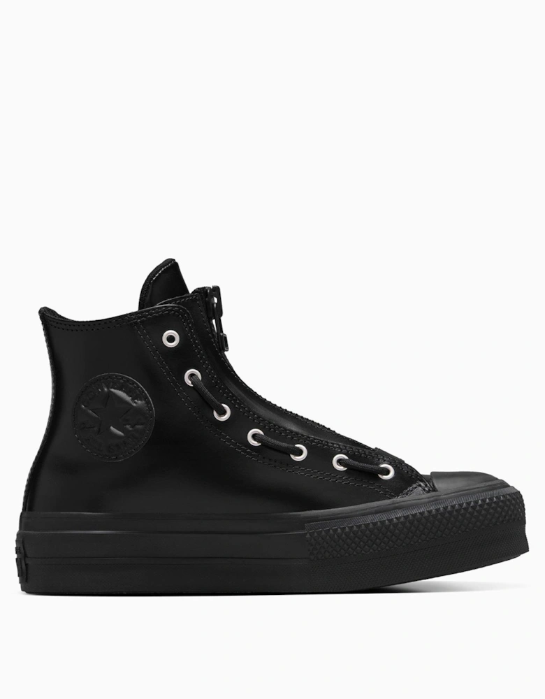 Womens Lux Chuck Taylor All Star Hi Top Lift Trainers - Black