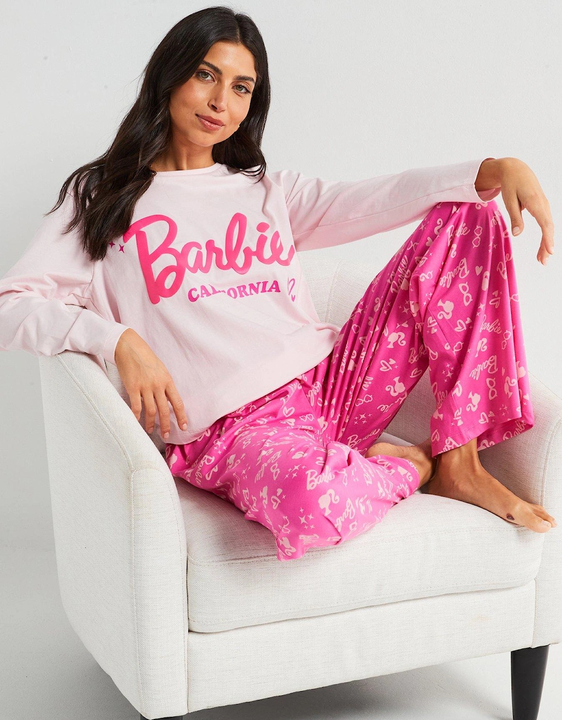 Logo Long Sleeve Pyjamas - Pink