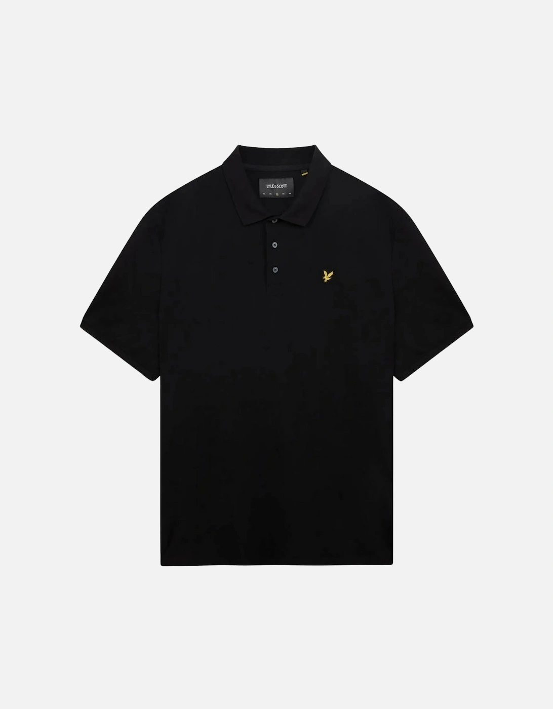 Lyle & Scott Branded Chest Logo Jet Black Polo Shirt