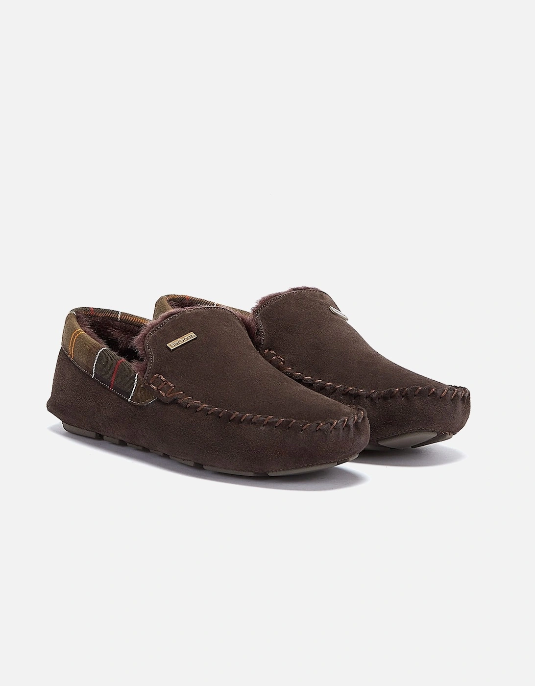 Mens Brown Monty Slippers, 9 of 8