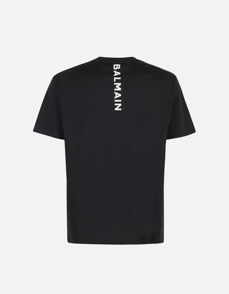 Back Logo Printed Oversized T-Shirt in Black