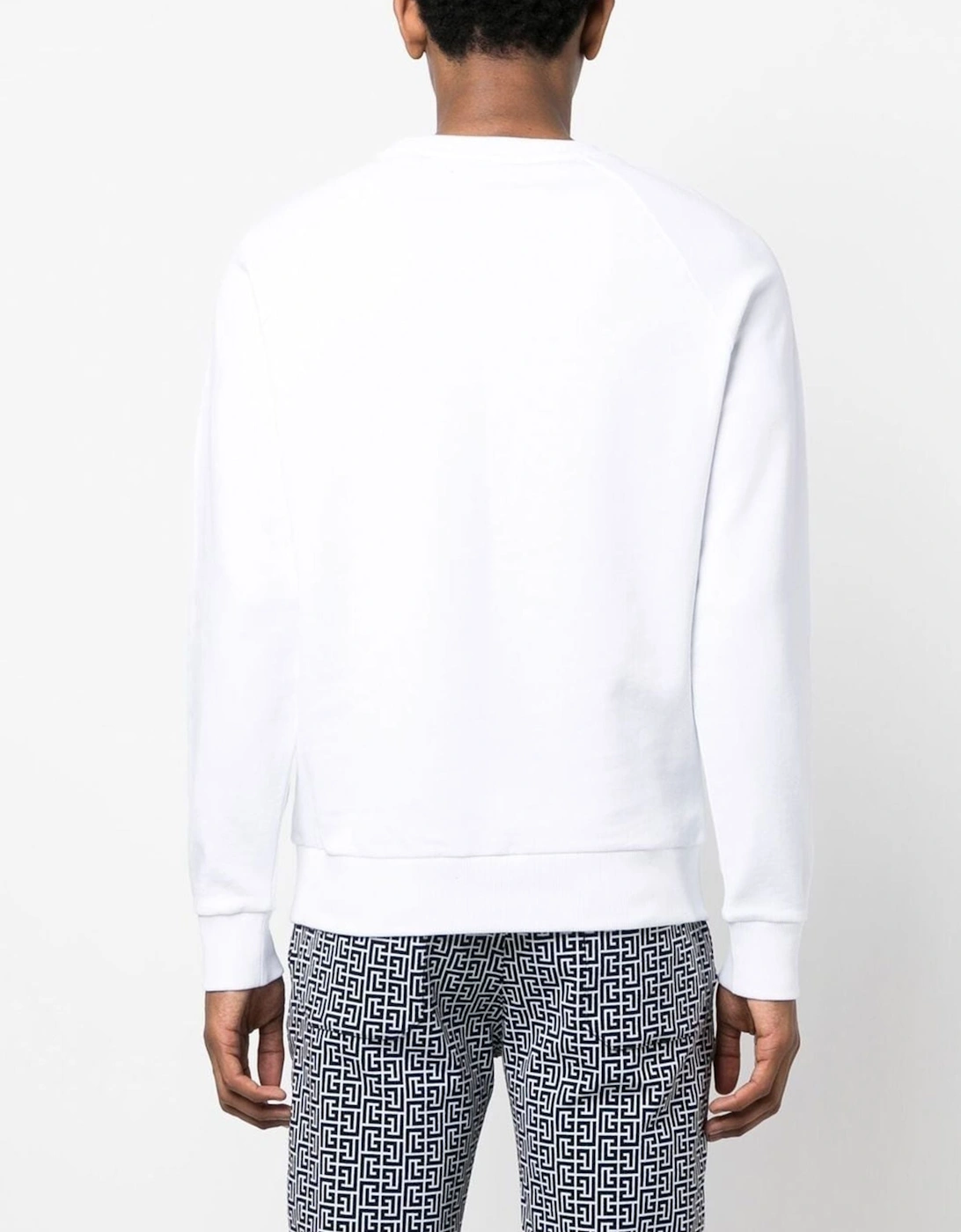 Paris Logo Printed Sweatshirt in White