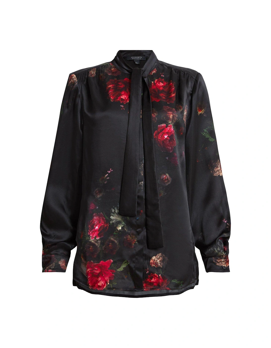 Toni Silk Blend Printed Shirt - Black