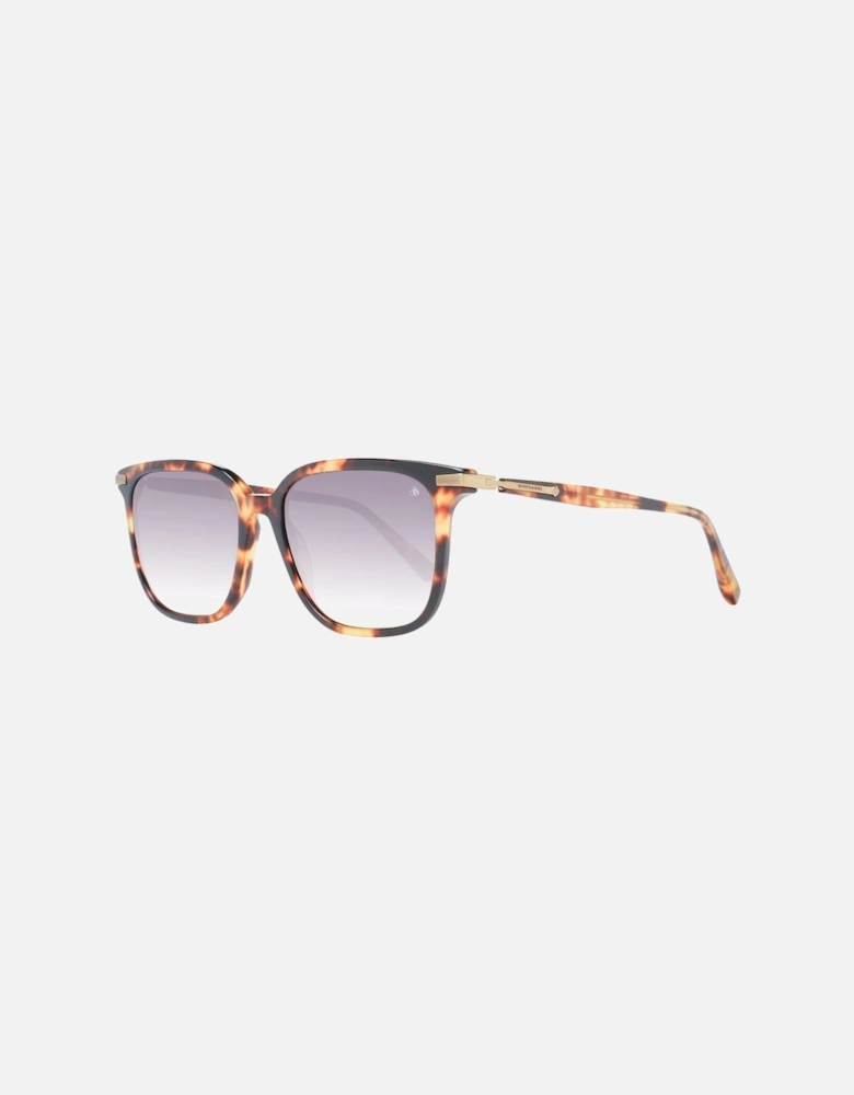 Brown Square Sunglasses with Gradient Lenses - Category 2 Women