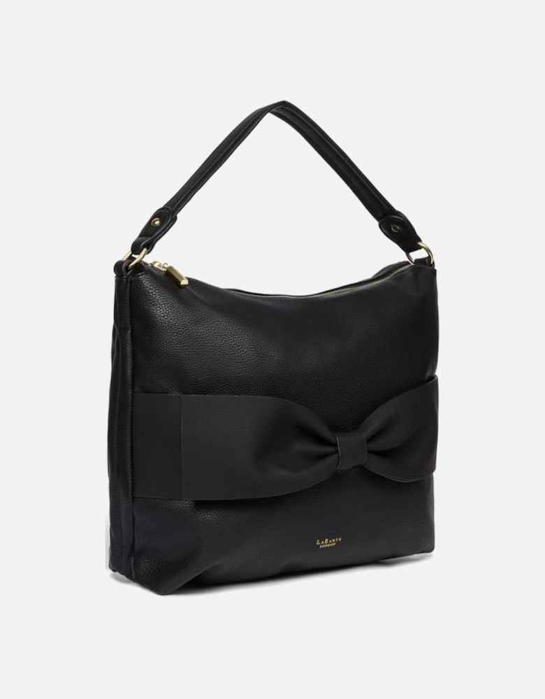 Abelia Black Vegan Hobo Bag