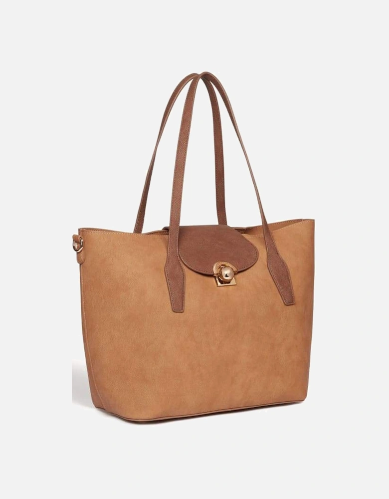 Maple Brown Vegan Leather Tote Bag