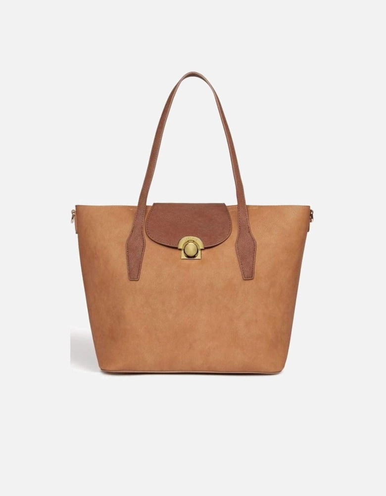 Maple Brown Vegan Leather Tote Bag