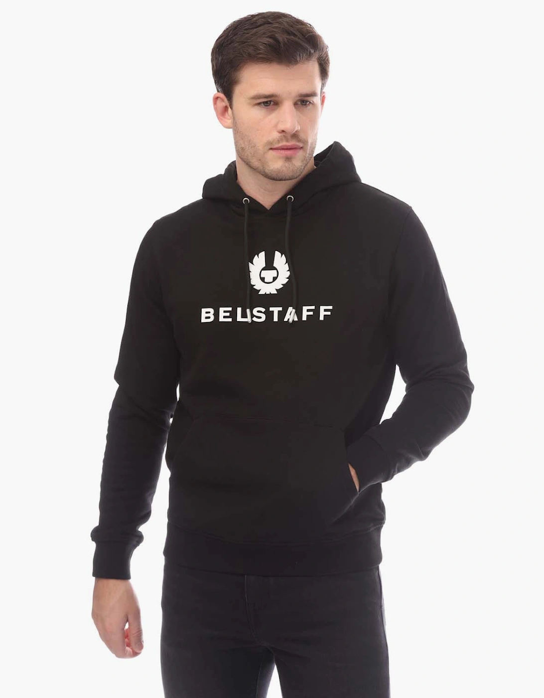 Belstaff Men's Signature Hoodie - Black/Multi - Size: 38