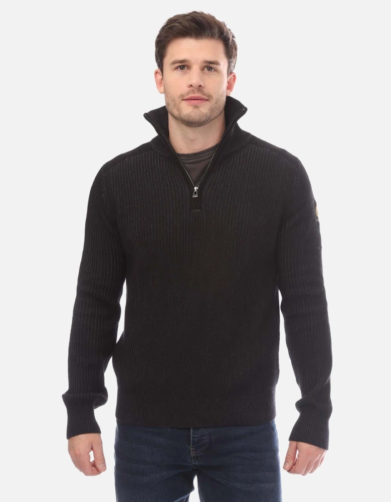 Cotton Wool Rib Stanley Quarter Zip Jumper