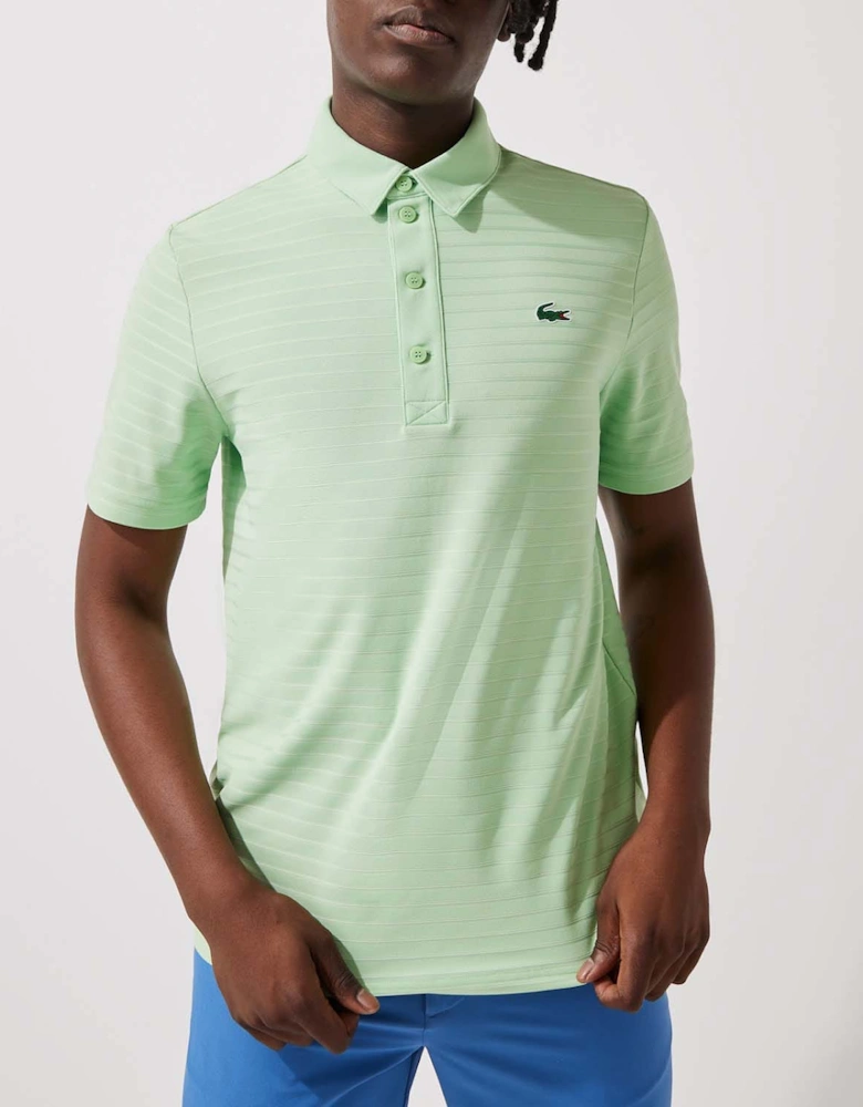 Textured Breathable Golf Polo Shirt